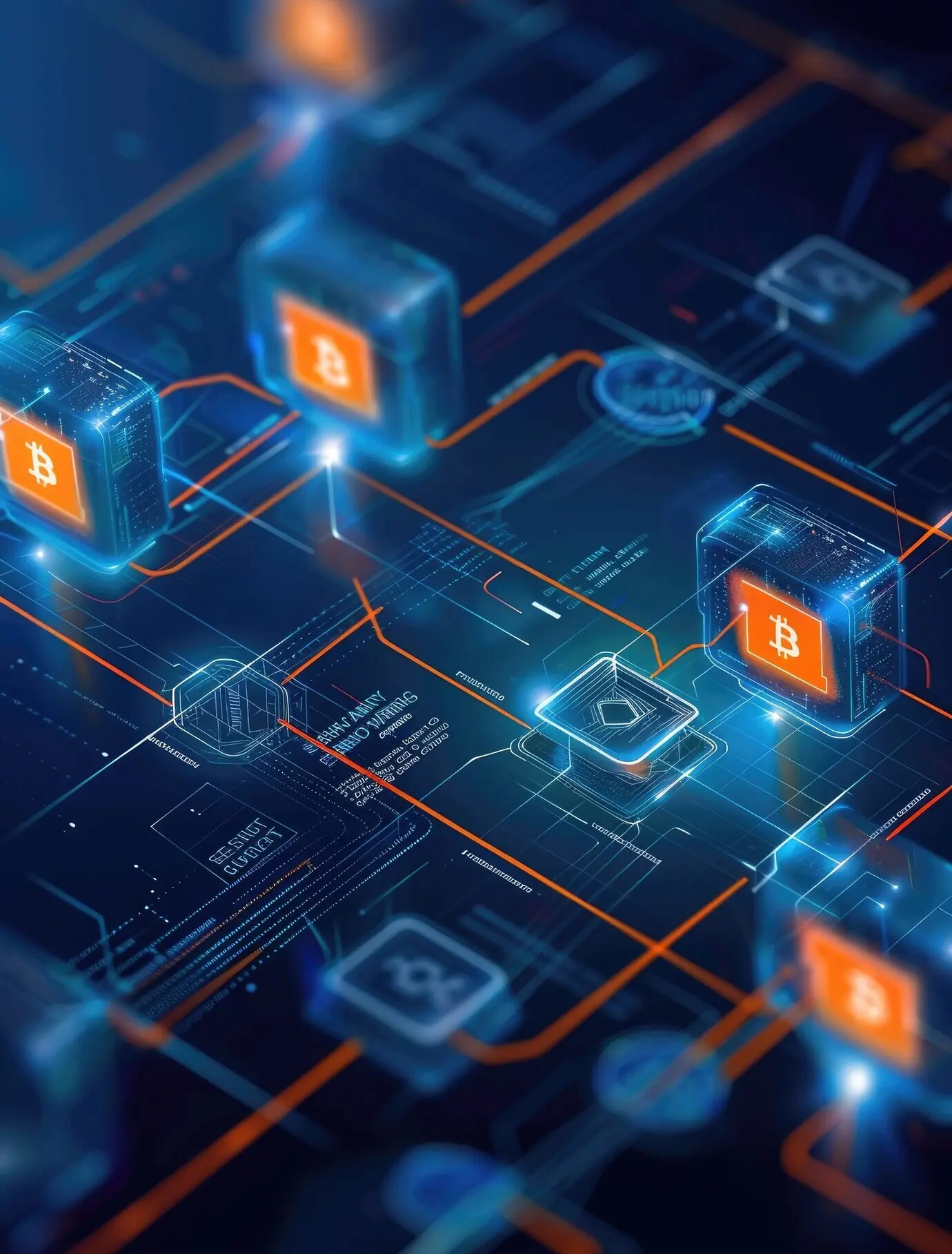 3D visualization of blockchain technology