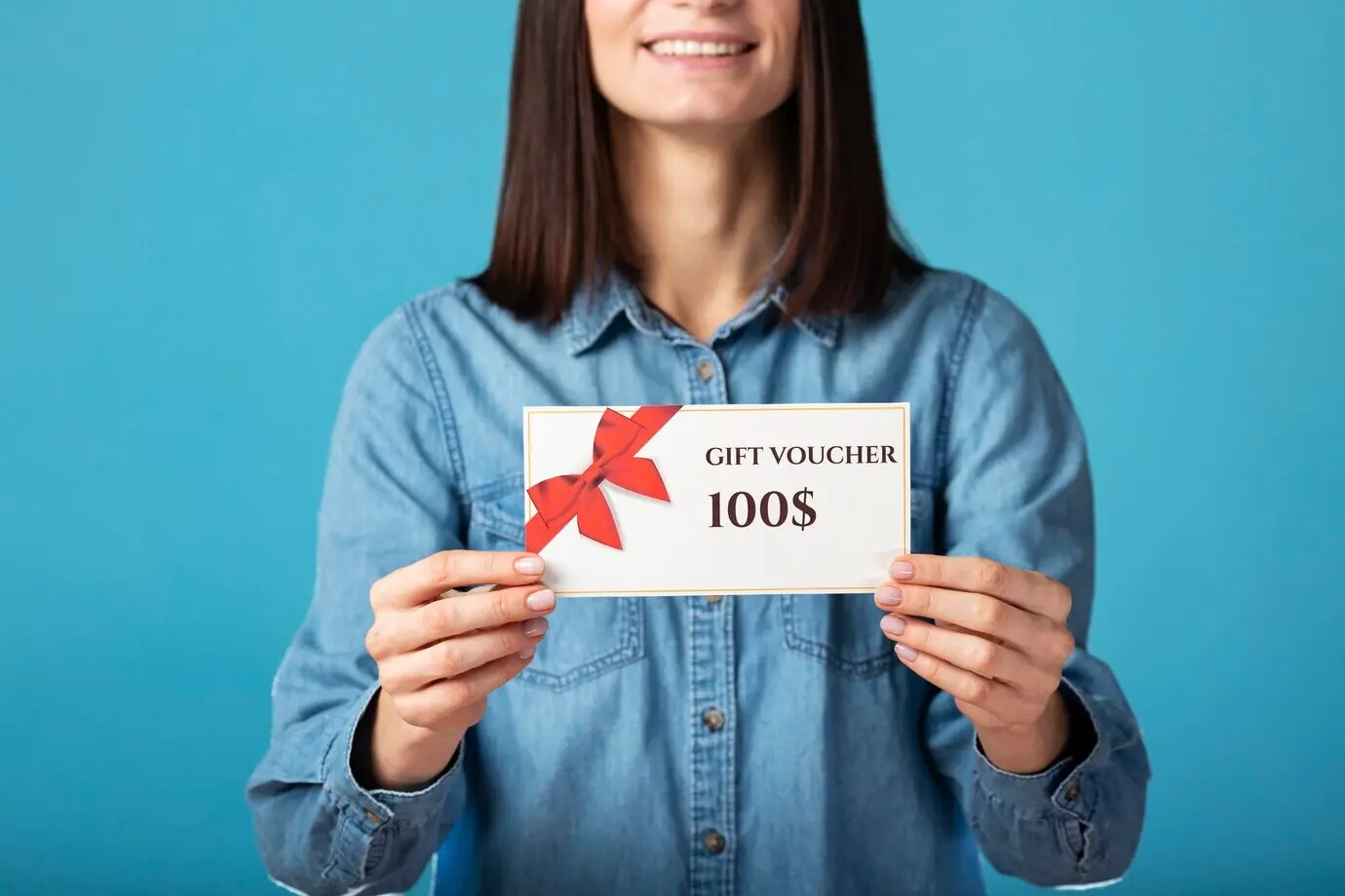 A beautiful gift voucher featuring a hand