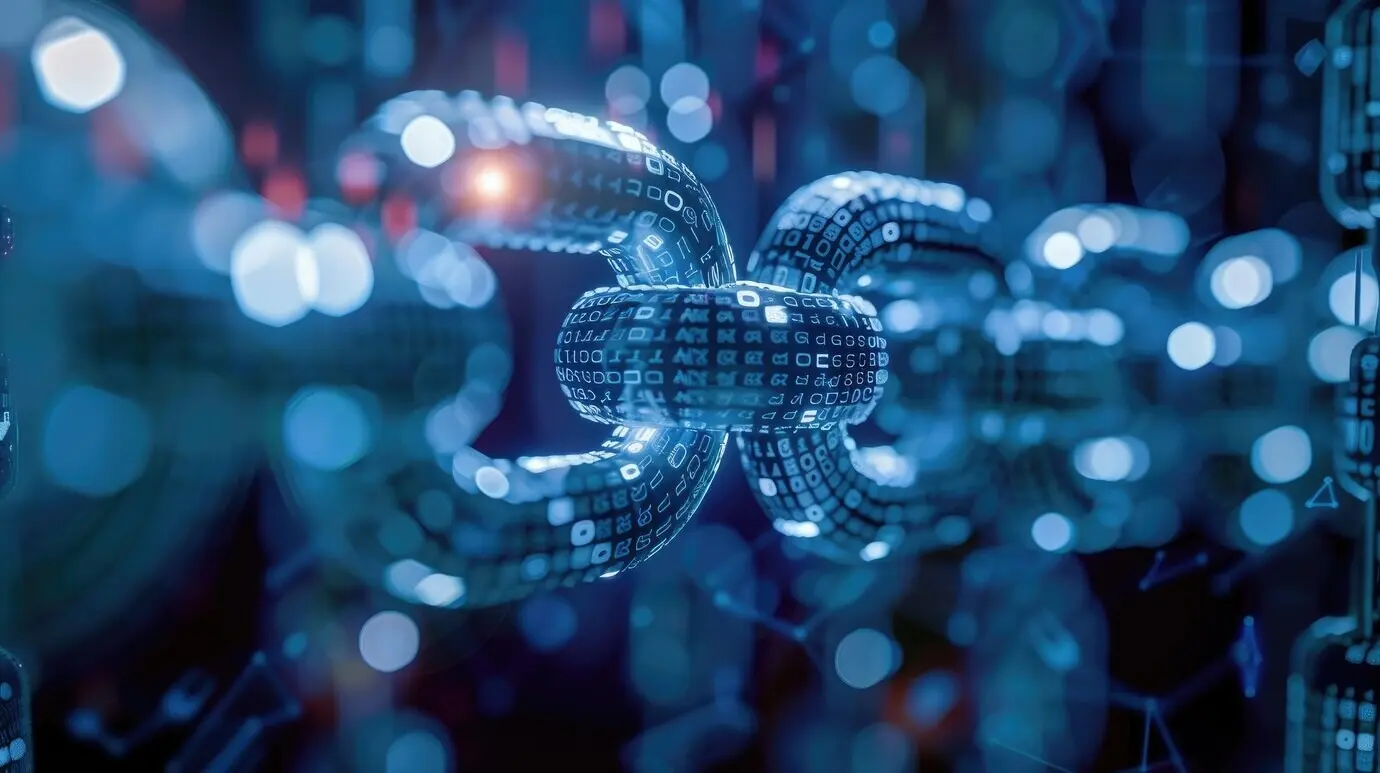 3D visualization of blockchain technology