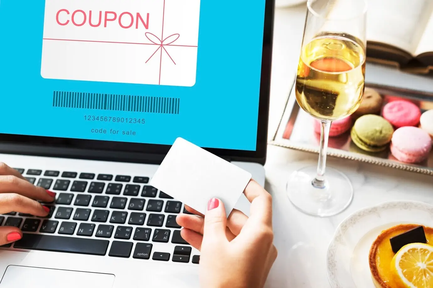 Shopping concept featuring coupon gift certificates.